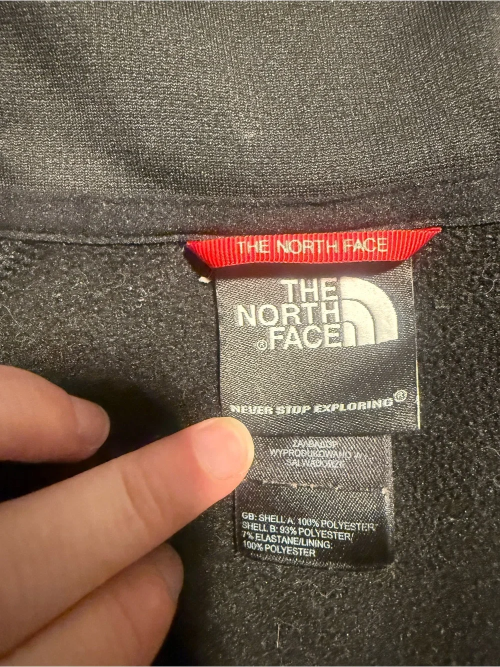 The North Face Men’s Quarter Zip Soft Shell Pullover – Black – Size L